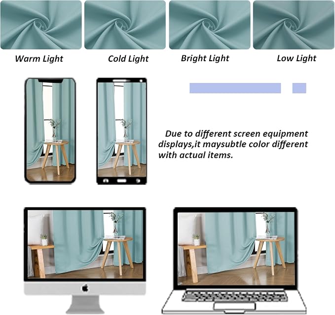 Simplebrand Ava Aqua Blackout Curtains