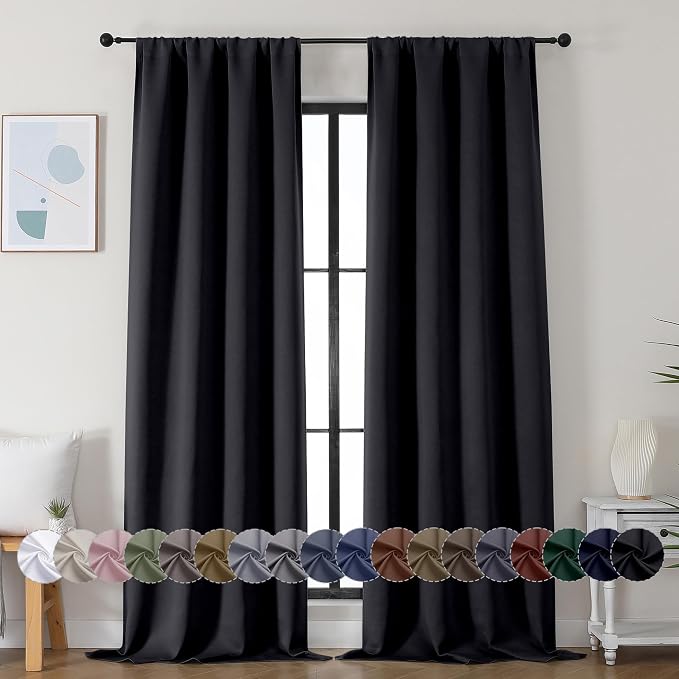 Simplebrand Ava Halloween Black Blackout Curtains