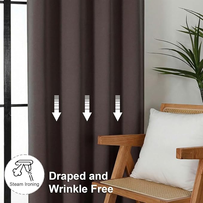 Simplebrand Ava Chocolate Short Blackout Curtains