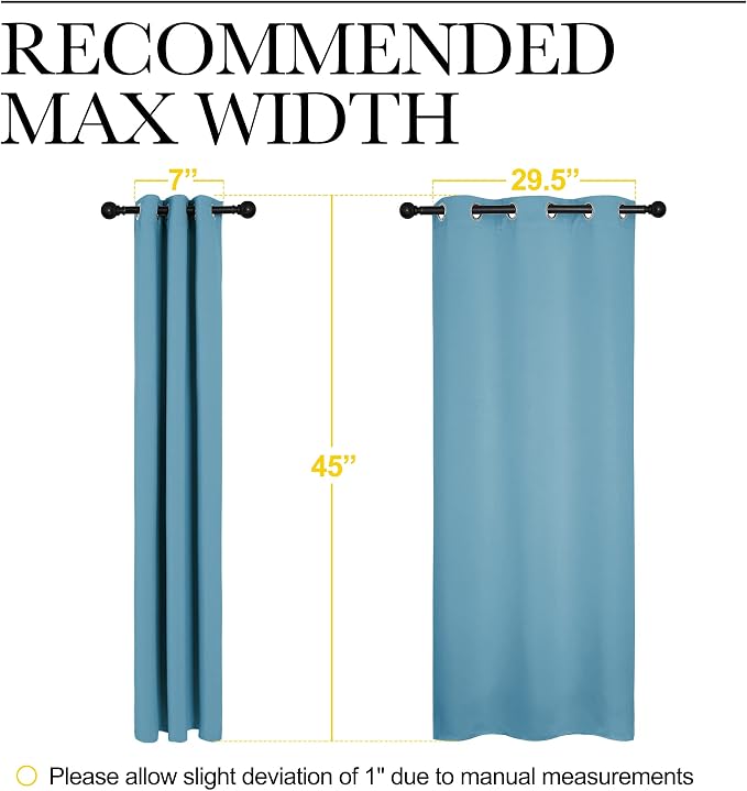 NICETOWN Thermal Insulated Curtains Blackout Draperies, Window Treatment Solid