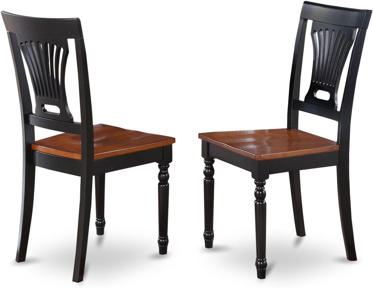 East West Furniture QUPL5-BCH-W 5 Piece Kitchen Table & Chairs Set Includes a Rectangle Dining Table with Butterfly Leaf and 4 Dining Room Chairs, 40x78 Inch, Black & Cherry