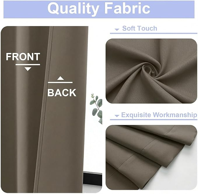 Simplebrand Ava Latte Blackout Curtains