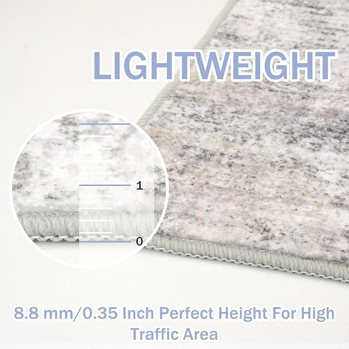 IOHOUZE Abstract Runner Rug 2x7 Ft Washable Runners