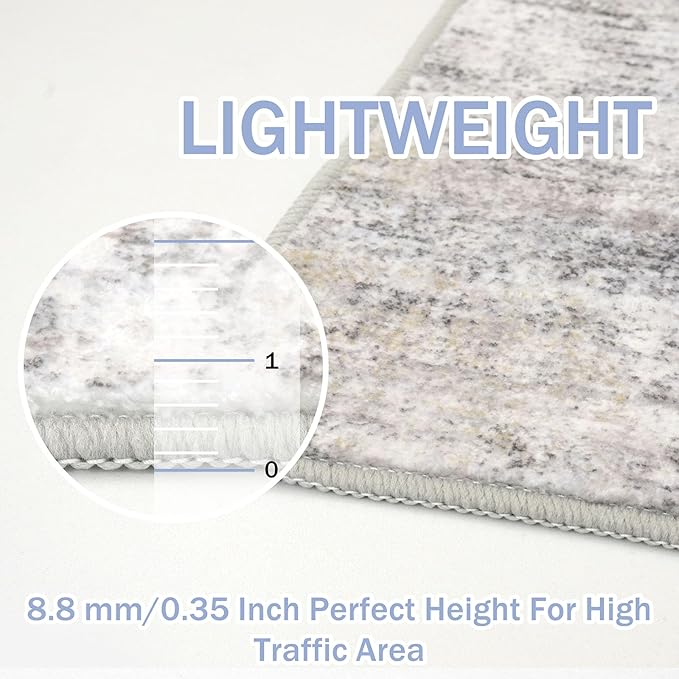 IOHOUZE Abstract Runner Rug 2x12 Ft Washable Runners