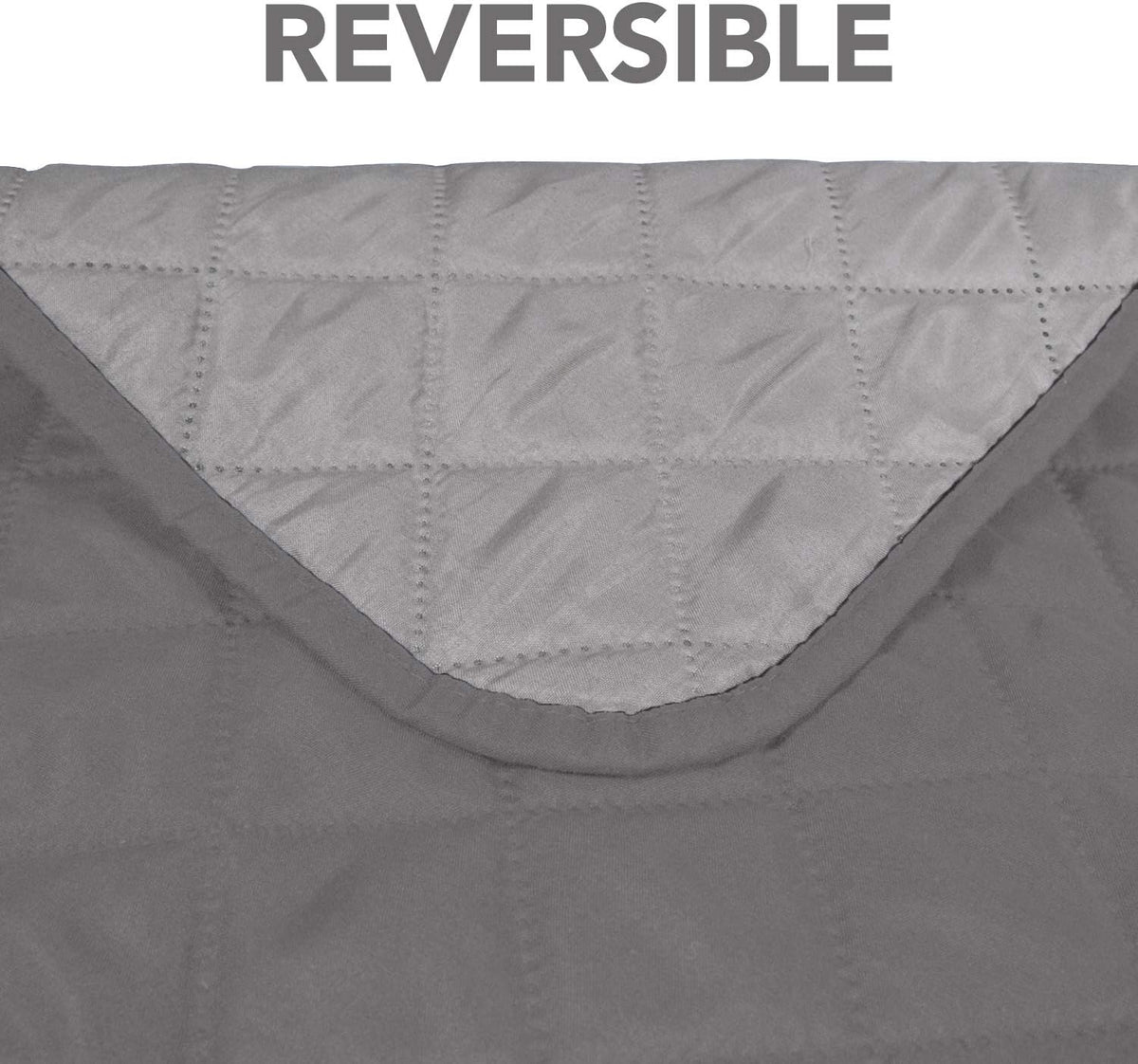 PureFit Reversible Sofa Couch Cover Water Resistant Couch Covers for 3 Cushion, Washable Furniture Cover with Non-Slip Foam and Adjustable Strap for Dogs, Pets (Oversized Sofa, Gray/Light Gray)