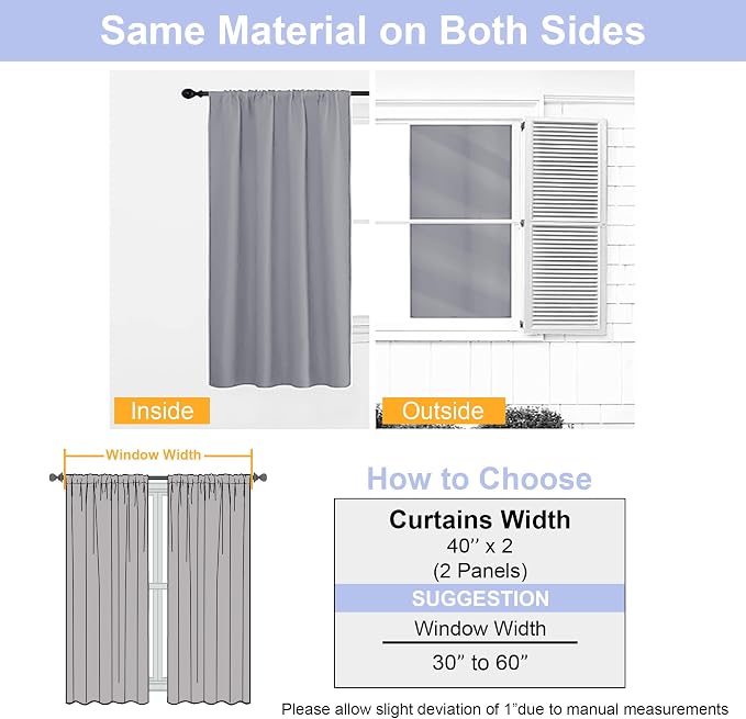 Simplebrand Ava Silver Grey Blackout Curtains