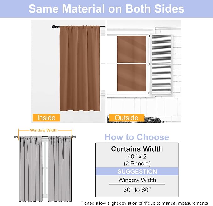 Simplebrand Ava Sun Baked Blackout Curtains