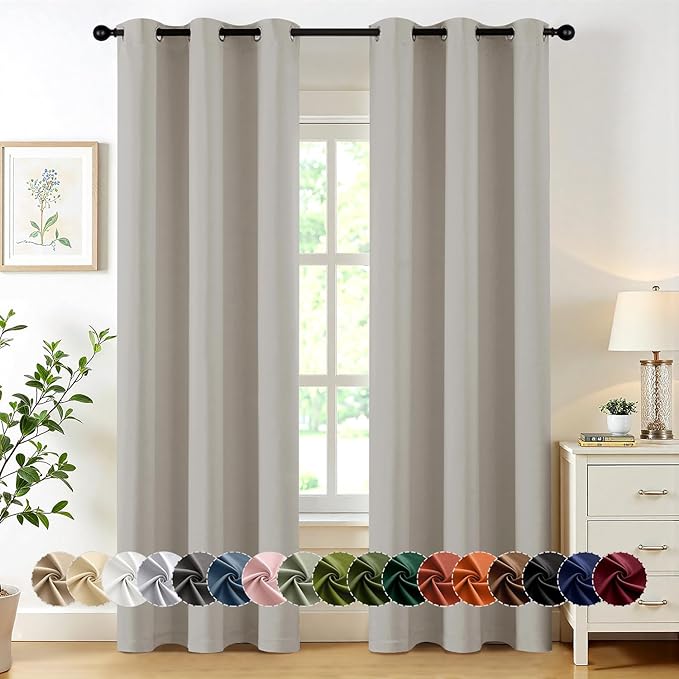 MIULEE Natural Blackout Curtains