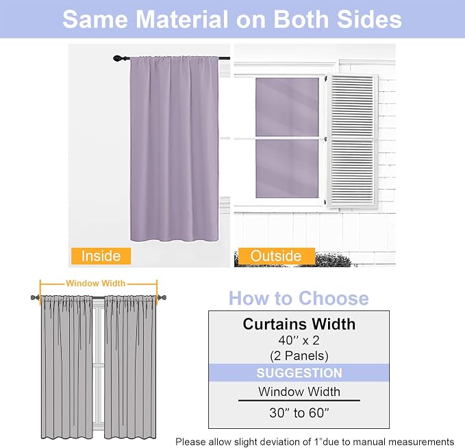 Simplebrand Ava Lilac Blackout Curtains