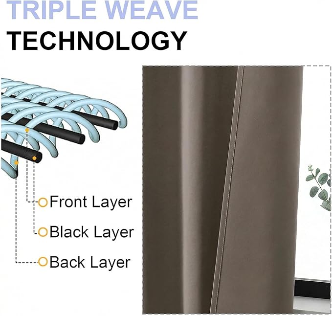 Simplebrand Ava Latte Blackout Curtains