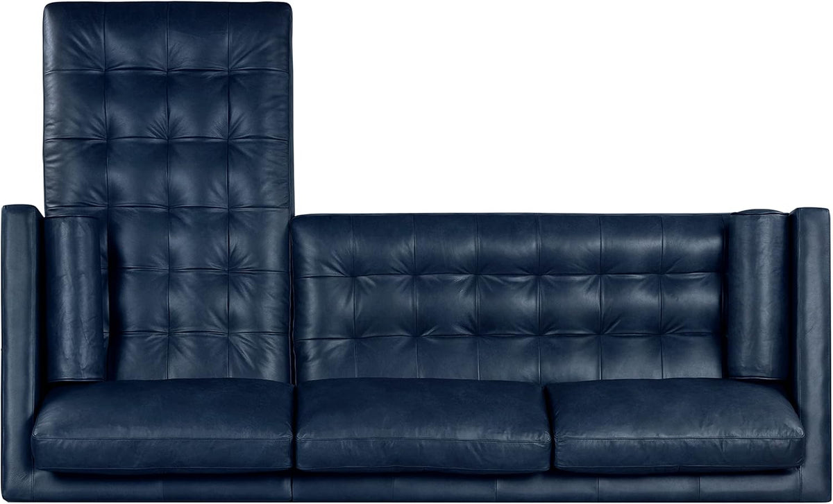 POLY & BARK Napa Furniture, Right Facing Sectional Sofa, Midnight Blue