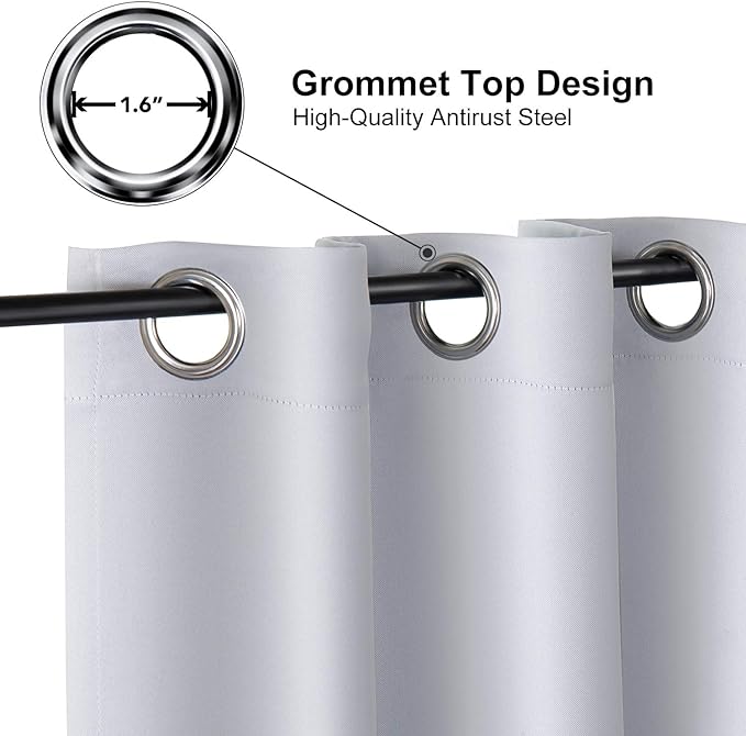 ChrisDowa Grommet Room Darkening Curtains