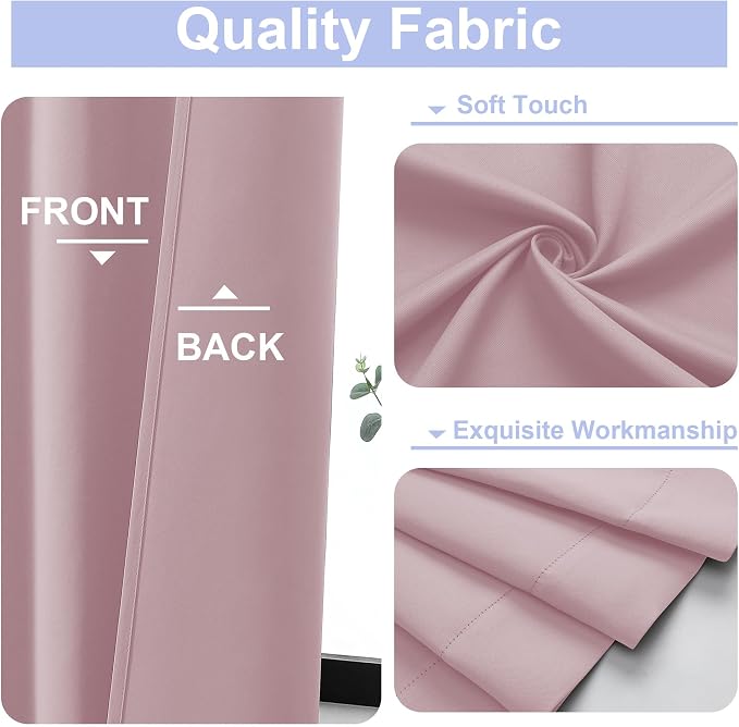Simplebrand Ava Blush Blackout Curtains