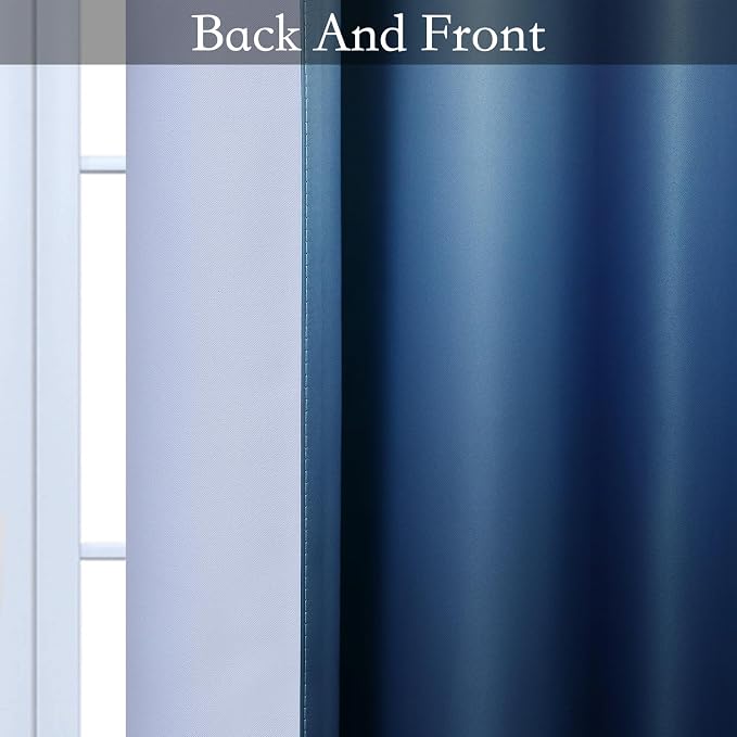 SimpleHome Ombre Room Darkening Curtains