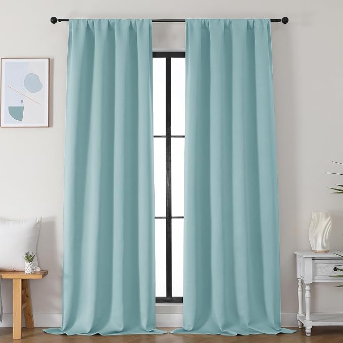 Simplebrand Ava Aqua Blackout Curtains
