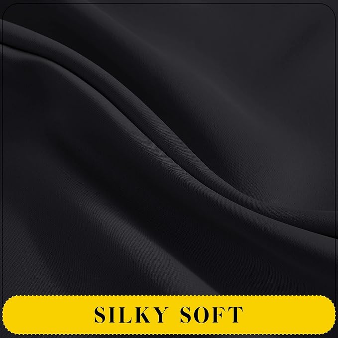 NICETOWN Black Blackout Curtains