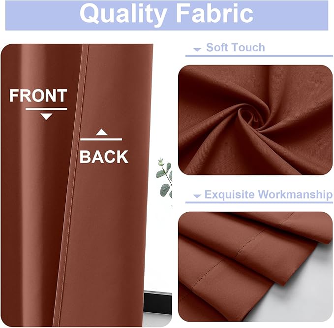 Simplebrand Ava Terracotta Blackout Curtains