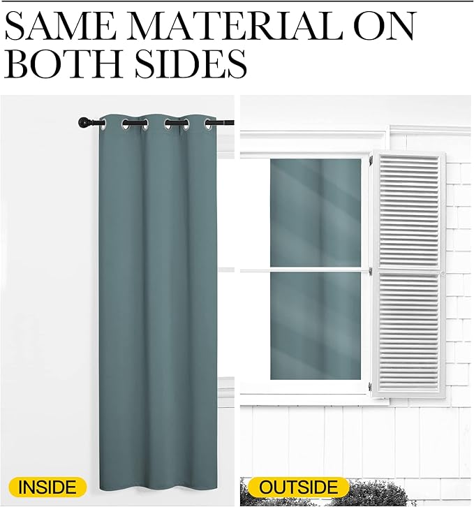 NICETOWN Modern Blackout Curtains Noise Reducing, Thermal Insulated and Privacy