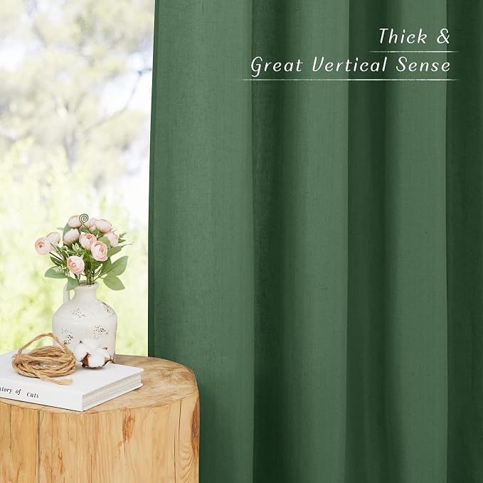 NICETOWN Linen 36 inch Curtains
