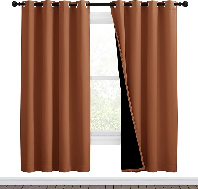 NICETOWN 100% Blackout Window Curtain Panels, Full Light Blocking Drapes