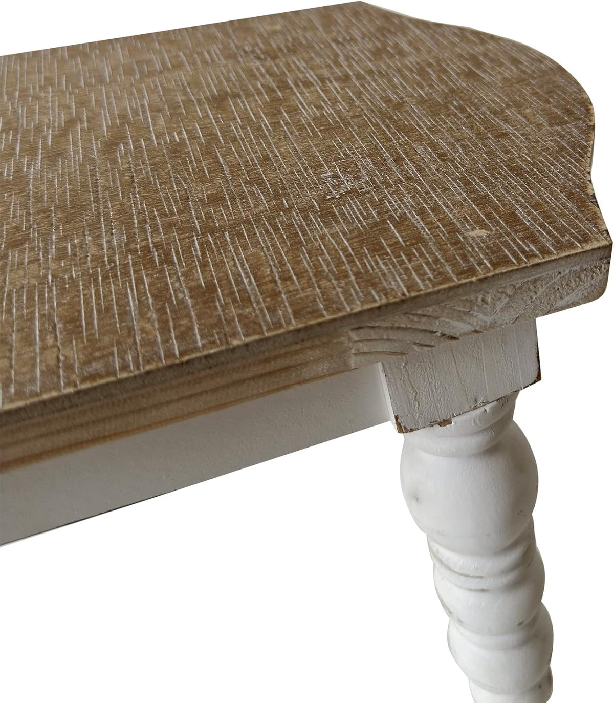Wooden Bathroom Farmhouse Step Stool, Wood Foot Stool for Adults Kids, Bedside Step Plant Stand for Kitchen