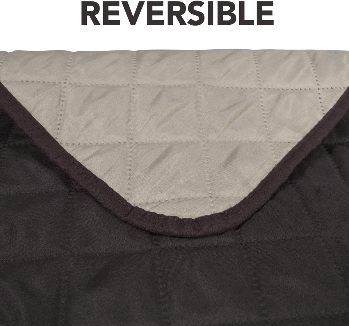 PureFit Reversible Sofa Couch Cover Water Resistant Couch Covers for 3 Cushion, Washable Furniture Cover with Non-Slip Foam and Adjustable Strap for Dogs, Pets (Oversized Sofa, Chocolate/Beige)