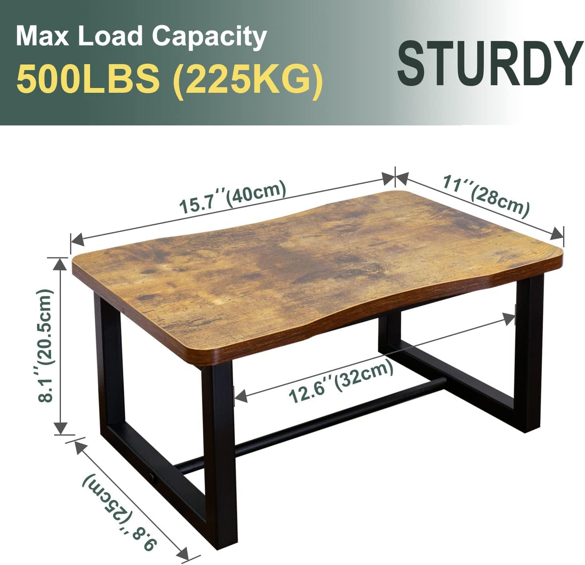 Wooden Step Stool,Stepping Stool for Adult & Kids，Wood One Step for Kitchen, Bedroom, Living Room, Bathroom Hold up to 500lbs