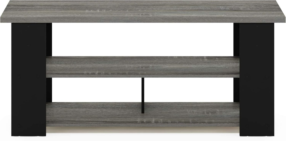Furinno JAYA TV Stand, French Oak Grey/Black