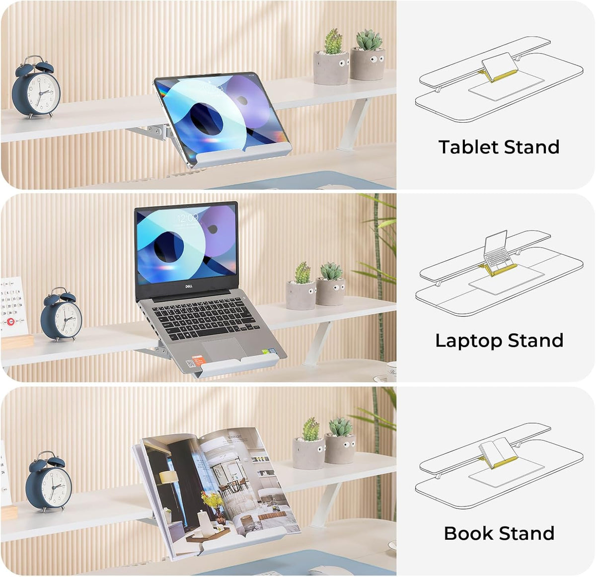 COMHOMA Electric Standing Desk with Drawers, 48 x 24'' Sit Stand up Desk with Monitor Stand, Laptop Stand, Height Adjustable Ergonomic Home Office Computer Desk with Memory Preset Controller