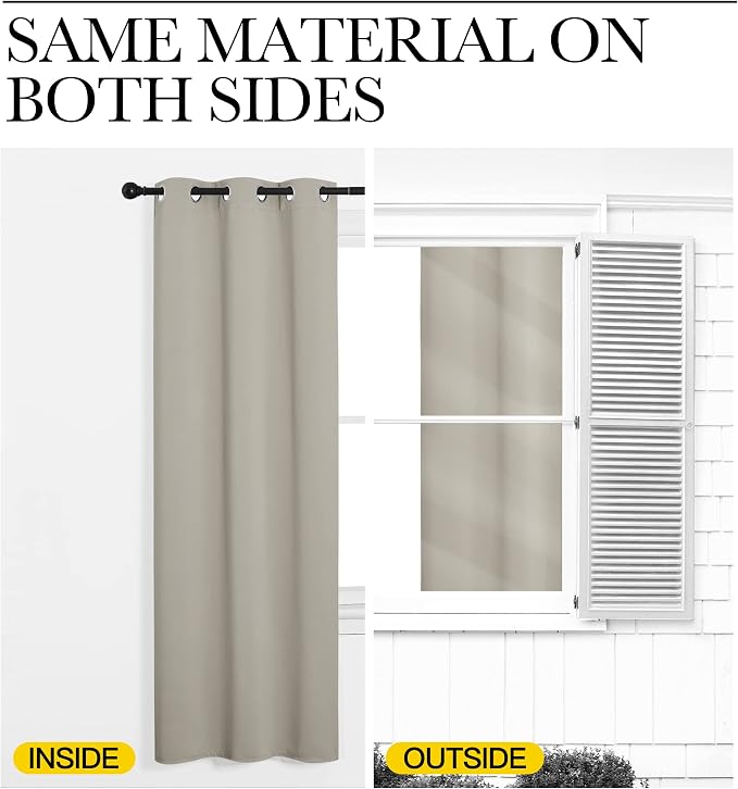 NICETOWN Room Darkening Curtain Panels