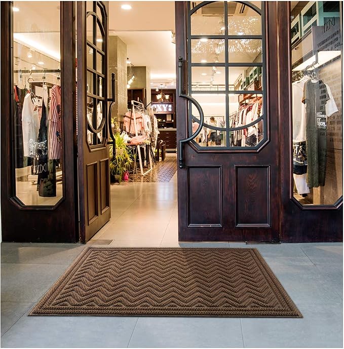 Mibao Front Door Mat, Dirt Trapper Welcome Mat