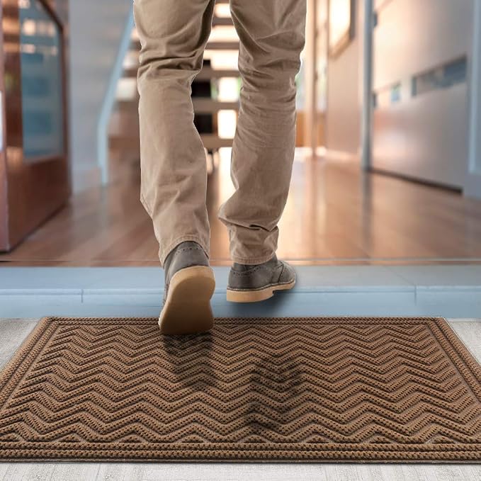 Mibao Front Door Mat, Dirt Trapper Welcome Mat