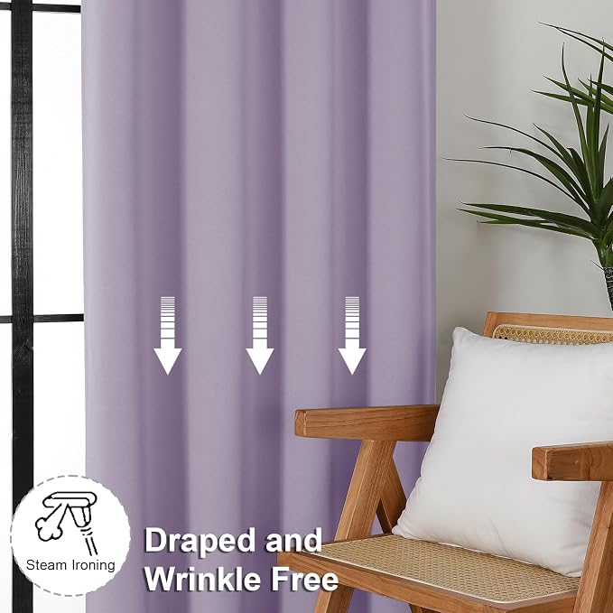 Simplebrand Ava Lilac Blackout Curtains