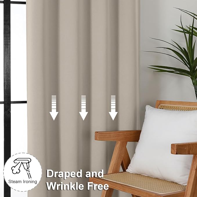 Simplebrand Ava Stone Blackout Curtains