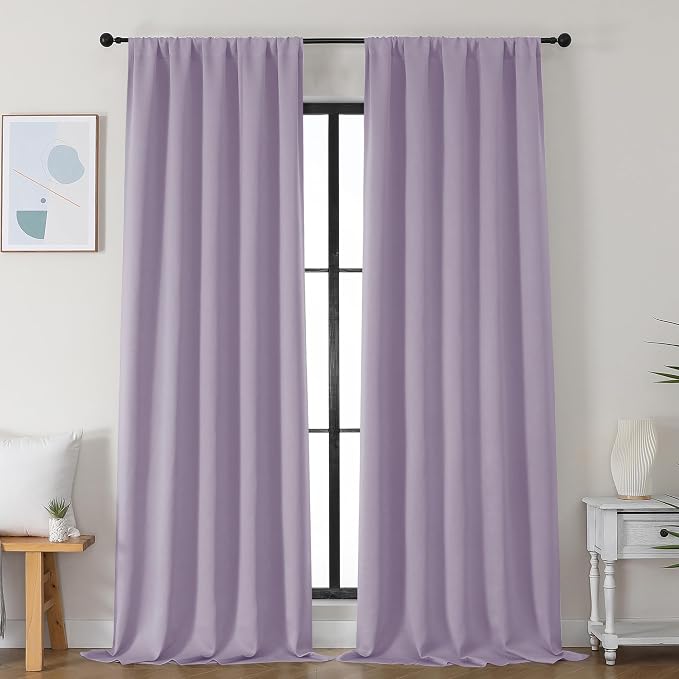 Simplebrand Lilac Blackout Curtains