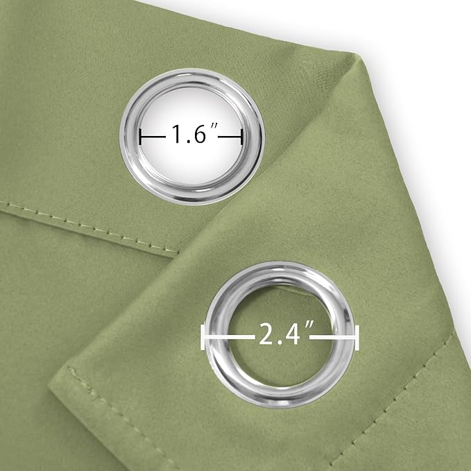 LEMOMO Blackout Curtains 42 x 63 inch/Sage Green Curtains Set of 2