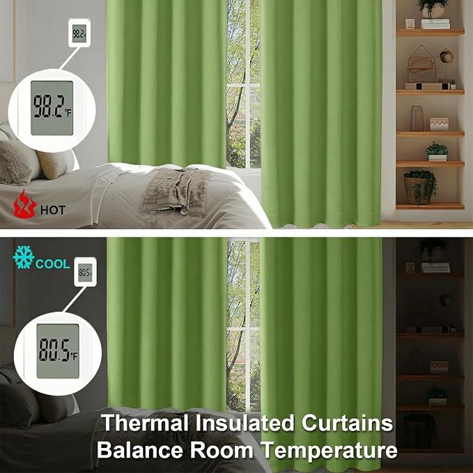 Simplebrand Ava Lime Blackout Curtains