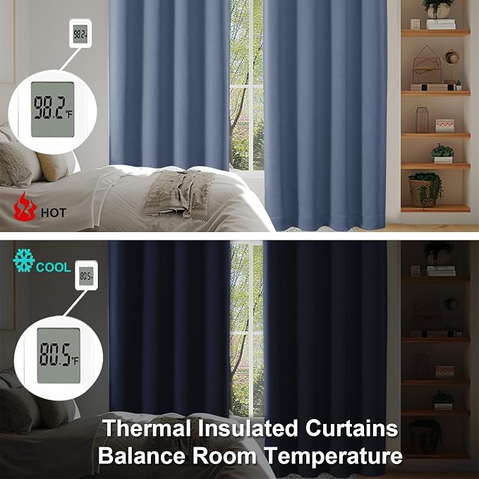 Simplebrand Denim Blackout Curtains
