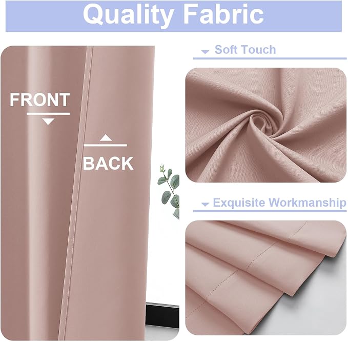 Simplebrand Ava Blush Blackout Curtains