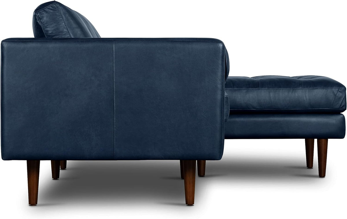 POLY & BARK Napa Furniture, Right Facing Sectional Sofa, Midnight Blue
