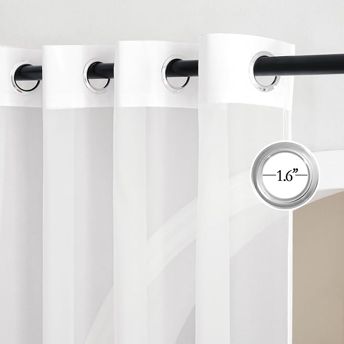 NICETOWN Airy Sheer Window Curtains 54 inch Length