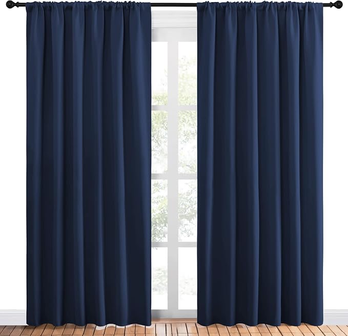 NICETOWN Living Room Curtains, Home Decorations Thermal Insulated Solid Rod