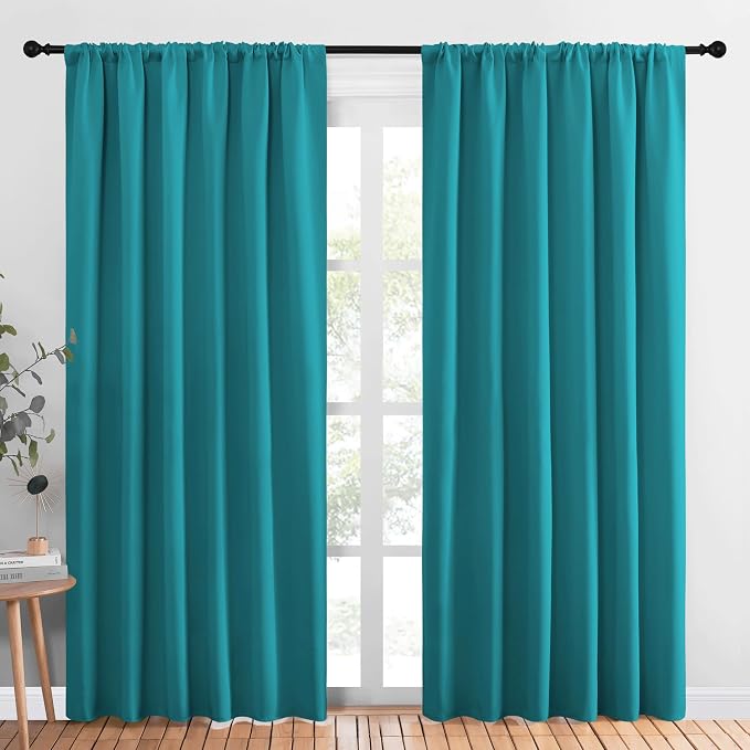NICETOWN 2 Panels Blackout Curtains, Rod Pocket Thermal Insulated Drapes 84