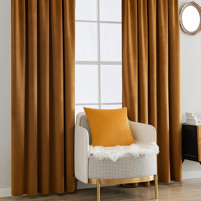 MIULEE Velvet Curtains 108 inches