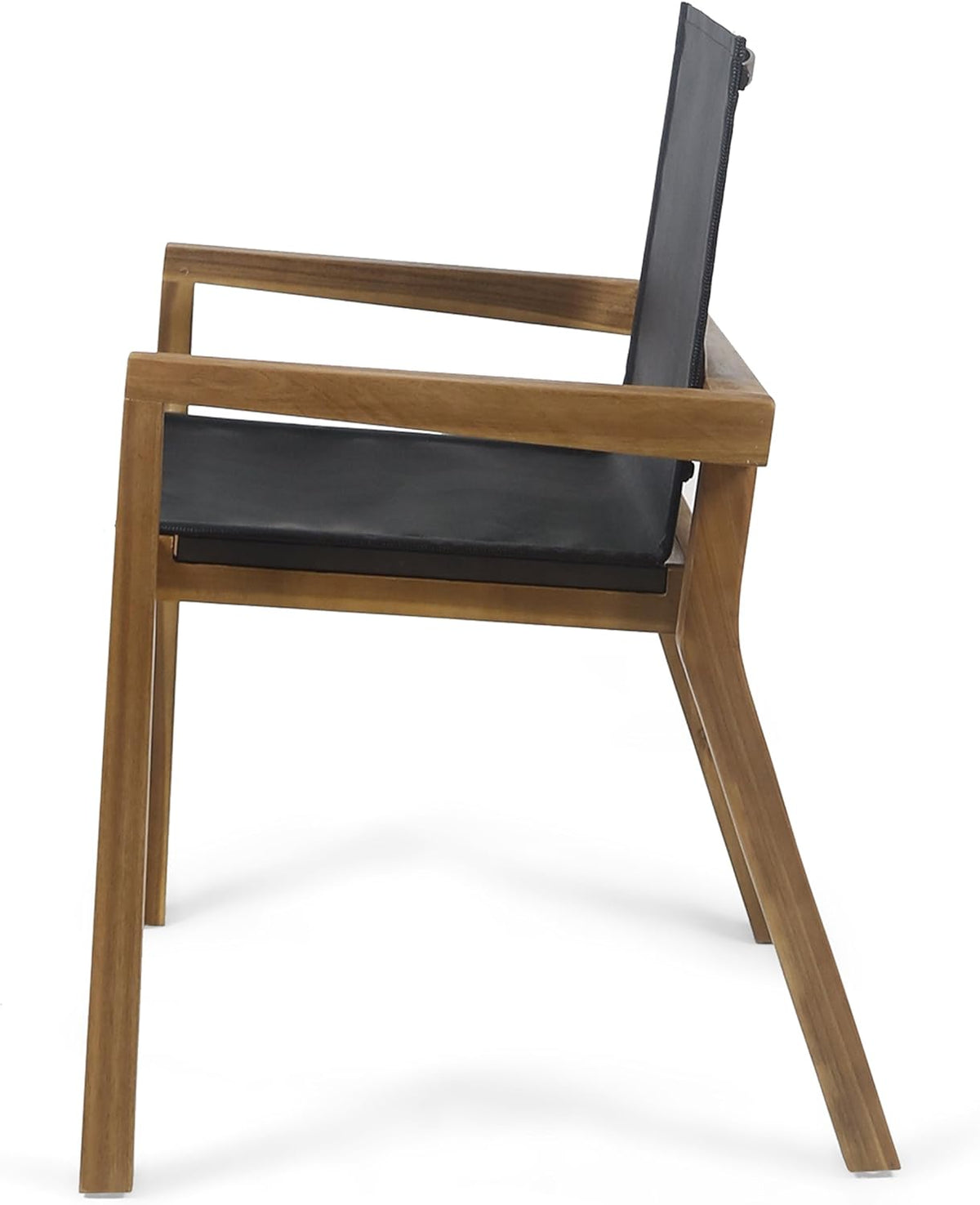 Merax Mesh Seating Solid Wood Dining Chairs Set of 2, French Country Style Accent Side Seating Furniture for Kitchen, Living Room, Textile Back,Teak