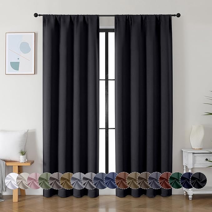 Simplebrand Ava Halloween Black Blackout Curtains