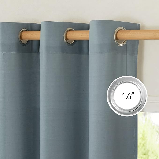NICETOWN Rustic Linen 144 inch Long Curtains