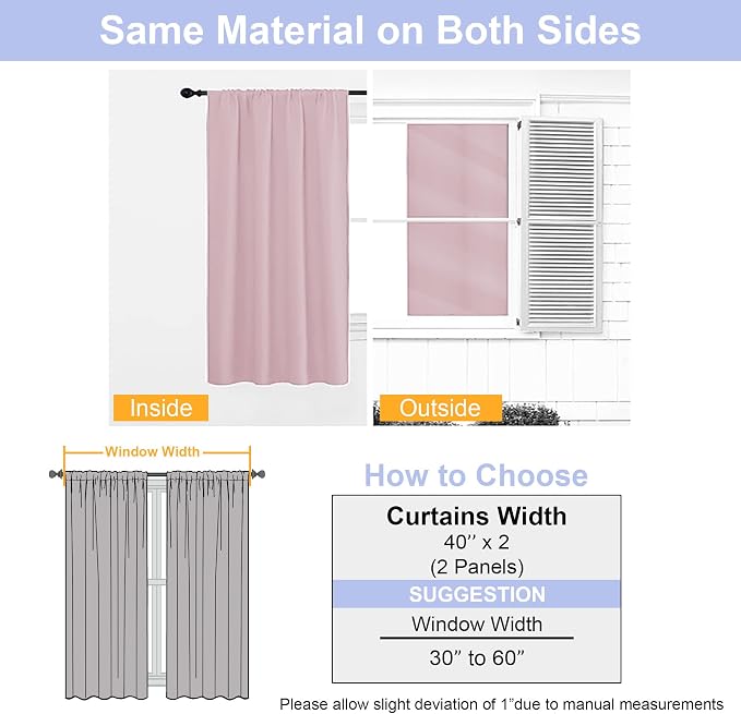 Simplebrand Ava Blush Blackout Curtains