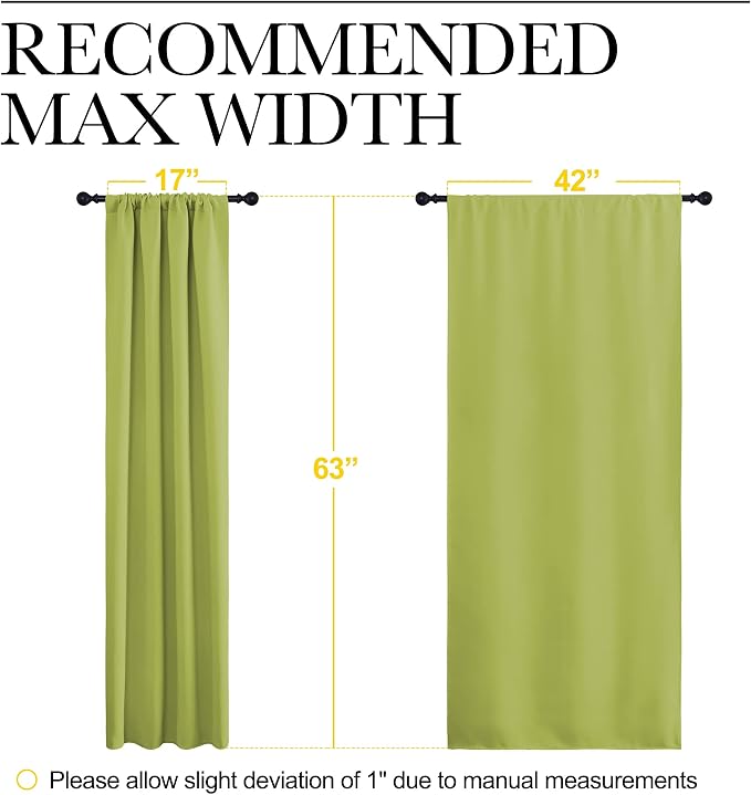 NICETOWN Green Blackout Draperies Curtains