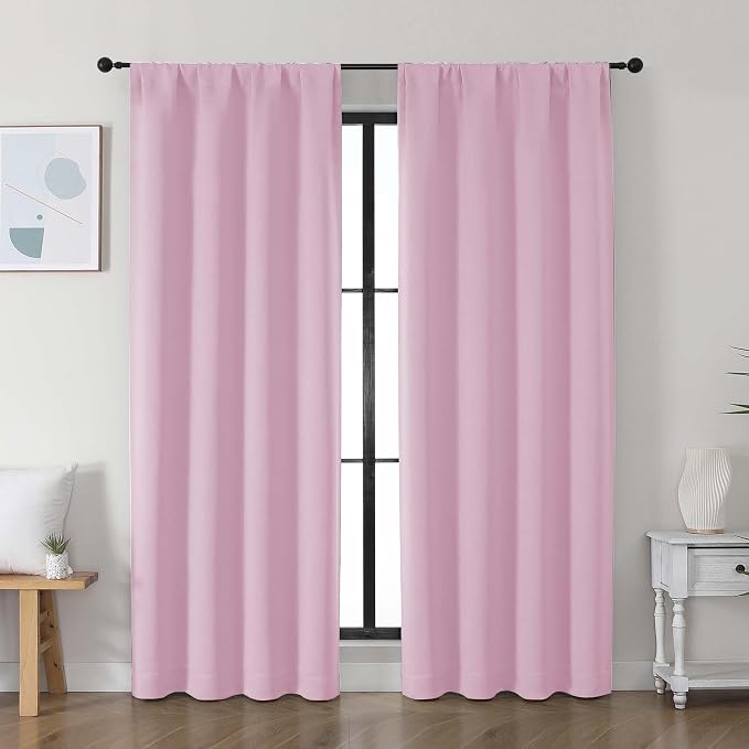Simplebrand Ava Pink Blackout Curtains
